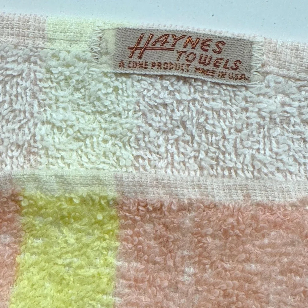 Vintage Haynes plaid towel set